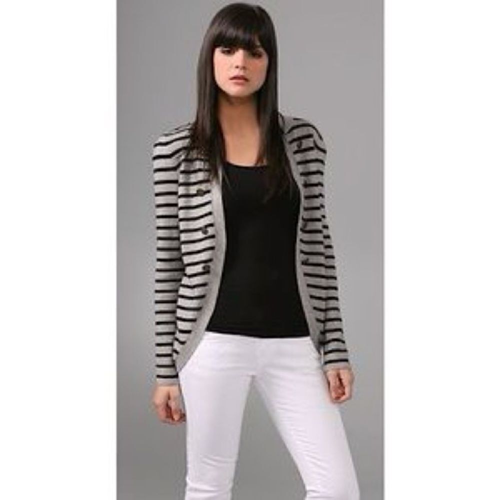 Juicy Couture Cotton Cashmere Military Cardigan Sweater